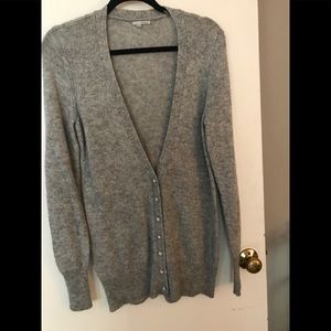 EUC Halogen gray silver sparkle sweater